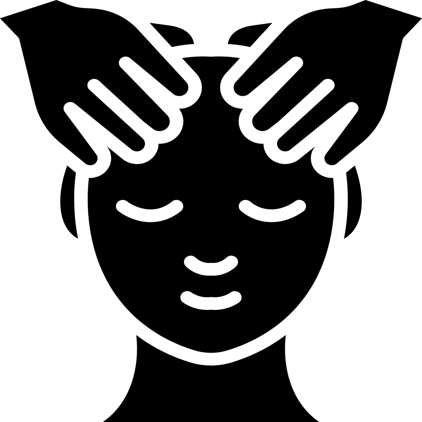 Hair care black icon