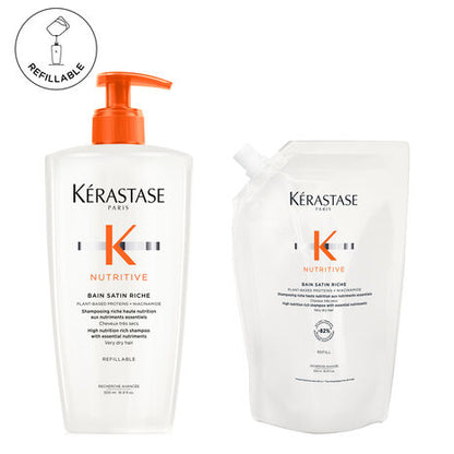 Nutritive Satin Riche Shampoo Refillable Duo